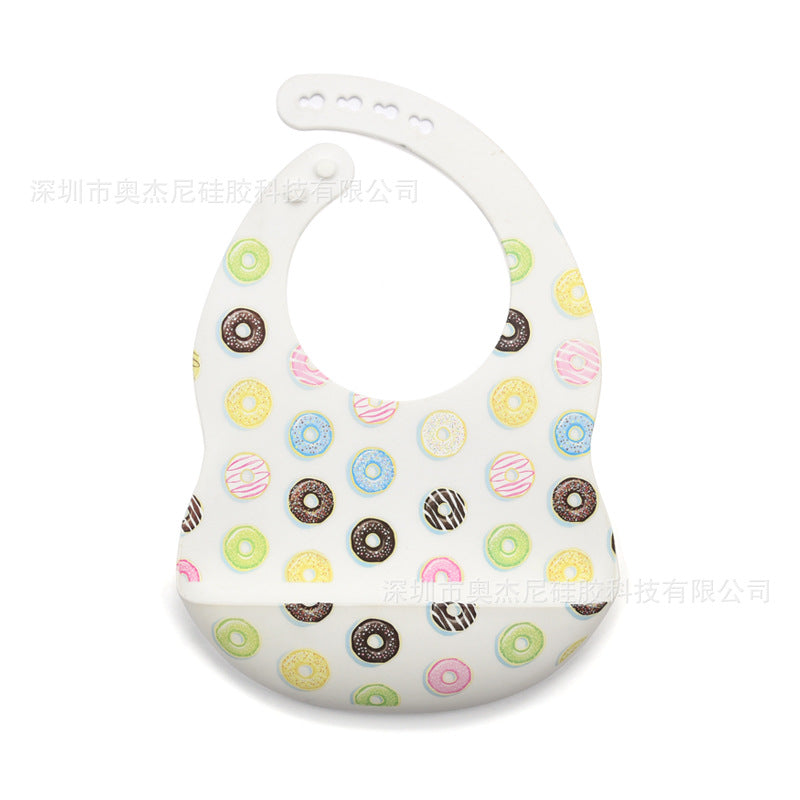 Amazon Explosion Style Children Adjustable Customizable Waterproof Silicone Baby Silicoib Food Grade Silicone