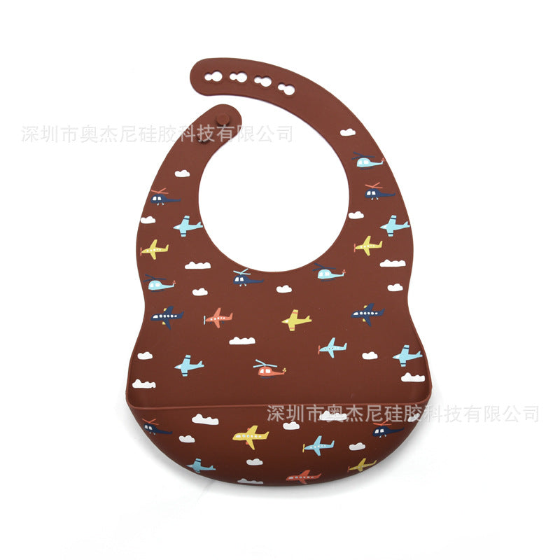 Amazon Explosion Style Children Adjustable Customizable Waterproof Silicone Baby Silicoib Food Grade Silicone