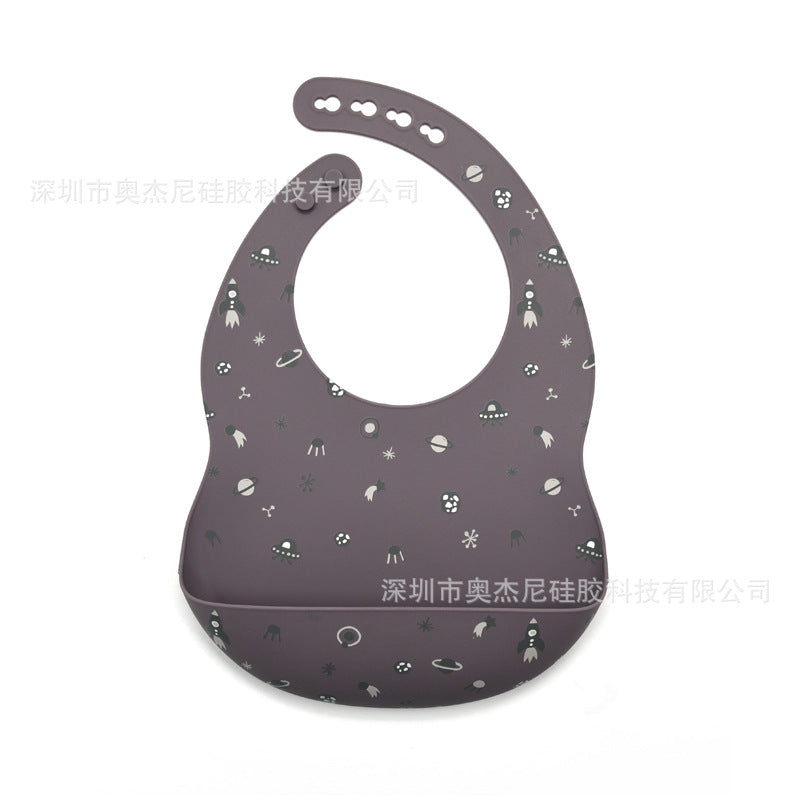 Amazon Explosion Style Children Adjustable Customizable Waterproof Silicone Baby Silicoib Food Grade Silicone