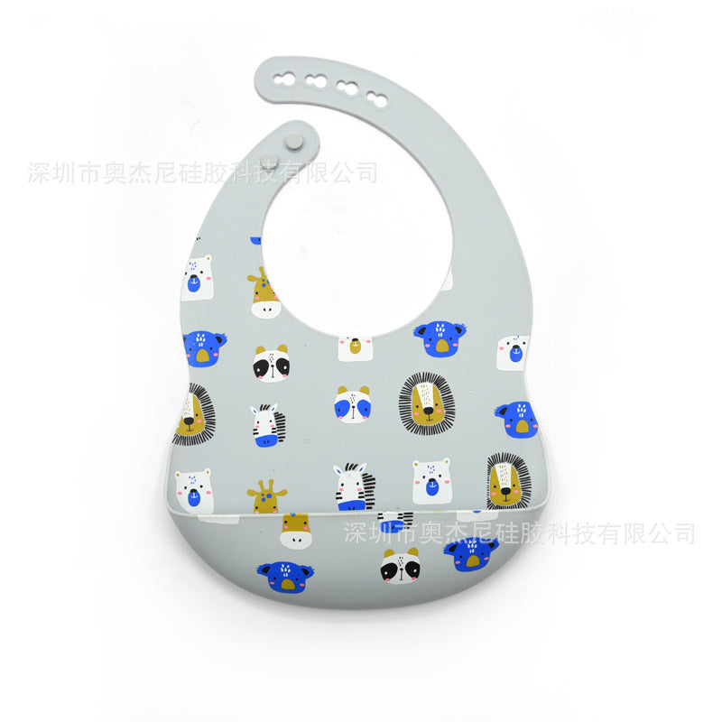 Amazon Explosion Style Children Adjustable Customizable Waterproof Silicone Baby Silicoib Food Grade Silicone