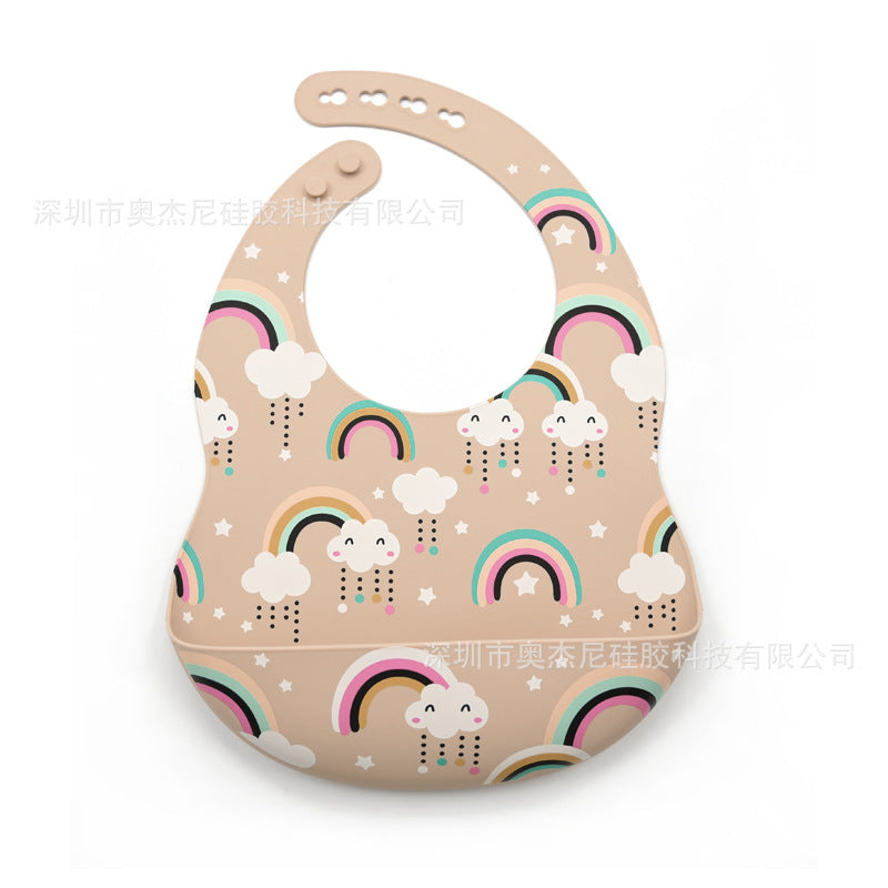 Amazon Explosion Style Children Adjustable Customizable Waterproof Silicone Baby Silicoib Food Grade Silicone