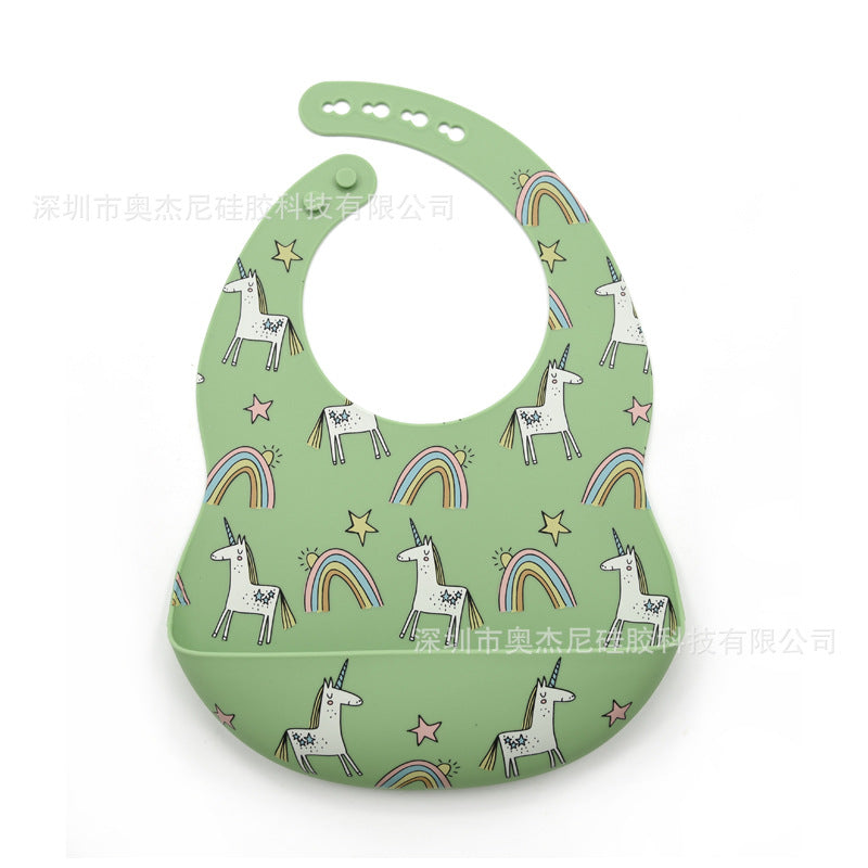 Amazon Explosion Style Children Adjustable Customizable Waterproof Silicone Baby Silicoib Food Grade Silicone