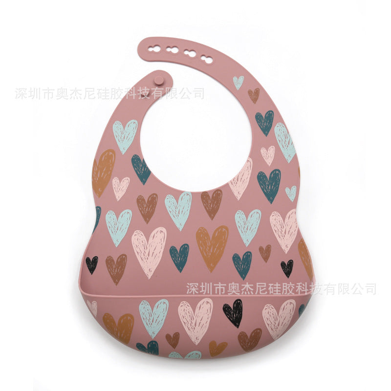 Amazon Explosion Style Children Adjustable Customizable Waterproof Silicone Baby Silicoib Food Grade Silicone