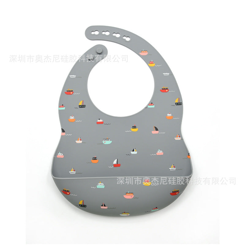 Amazon Explosion Style Children Adjustable Customizable Waterproof Silicone Baby Silicoib Food Grade Silicone