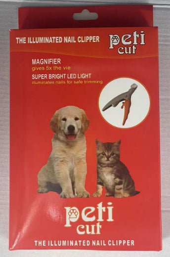 LED Pet Nail Clippers with LED light pet cat and dog nail clippers polishing pet cleaning supplies