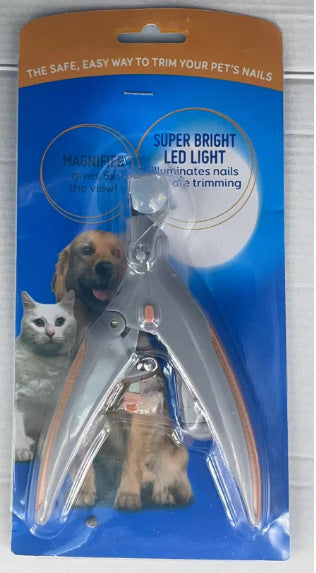 LED Pet Nail Clippers with LED light pet cat and dog nail clippers polishing pet cleaning supplies