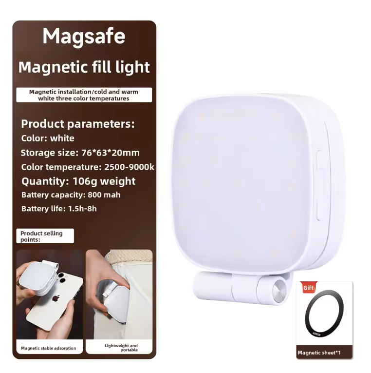 White Phone Magnetic Selfie Light 