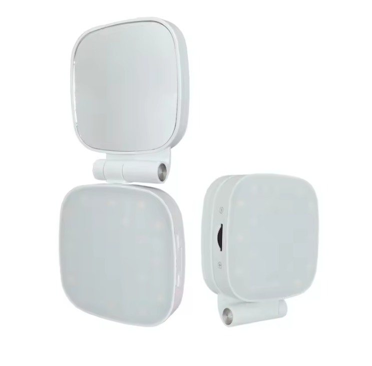 Set of white Phone Magnetic Selfie Light on a white background